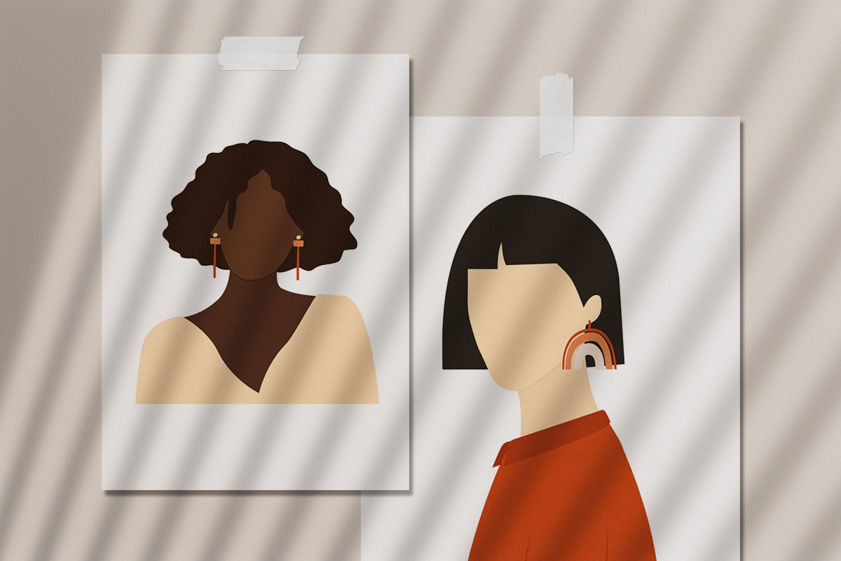 Portraits of women and shapes, a Person Illustration by by Margo (Photo 8 of 11)