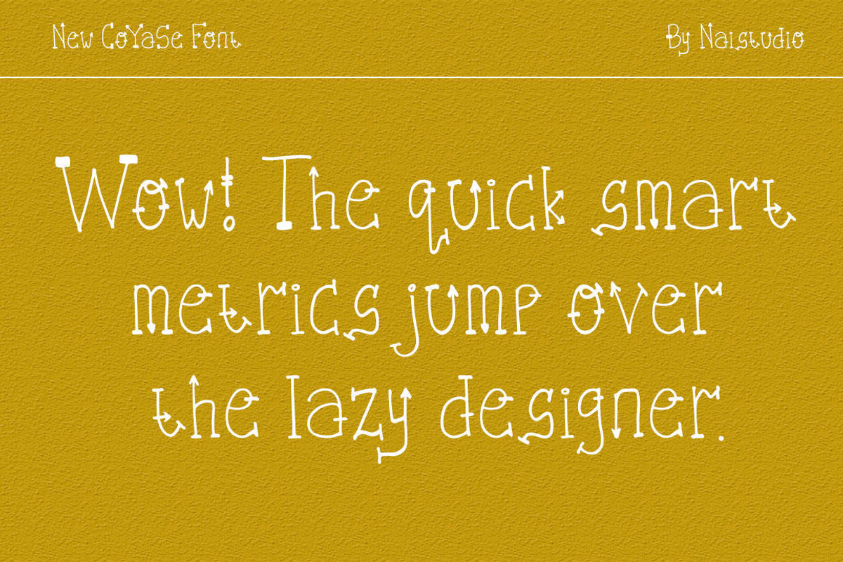 CoYaSe - Cute Display Font, a Font by Naistudio (Photo 7 of 7)