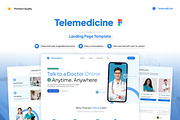 Telemedicine Landing Page, a Landing Page Template by Font Kingdom (Thumbnail 1 of 5)