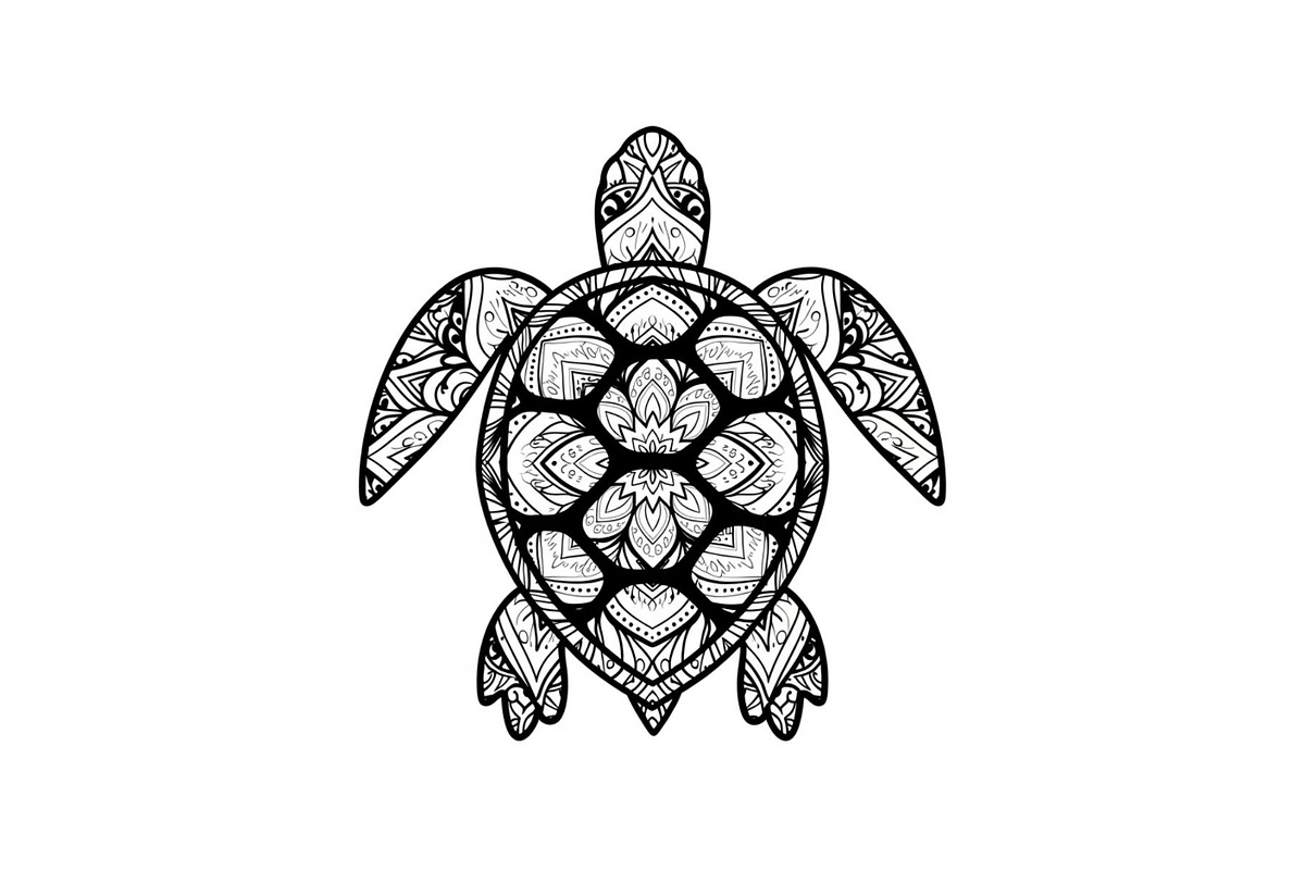 Mandala Sea Turtle SVG Bundle, an Illustration by yasushie (Photo 6 of 31)