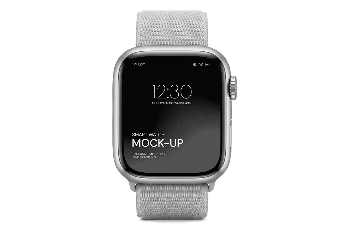Smart Watch Mockup Template, a Wearable Device Mockup by graphypix (Photo 3 of 4)
