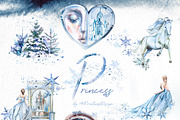 Hand-Painted Princess Clipart, a Decorative Illustration by ArtCreationsDesign (Thumbnail 2 of 21)