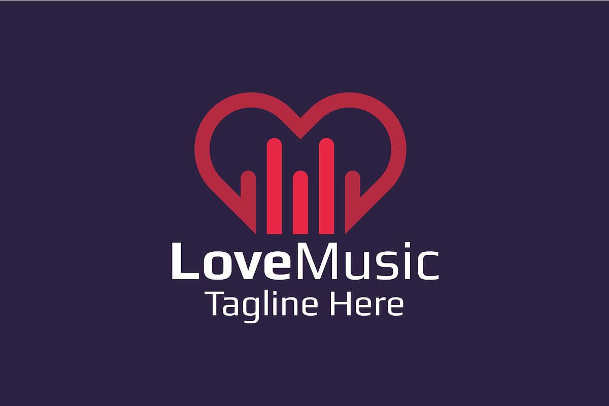 Love Music Logo Template, a Branding & Logo Template by Faisal Mehmood (Photo 2 of 2)