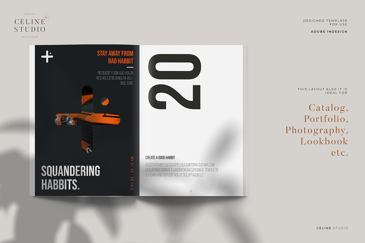 OPTIMA Modern Magazine, a Magazine Template by Celine Studio (Photo 4 of 9)