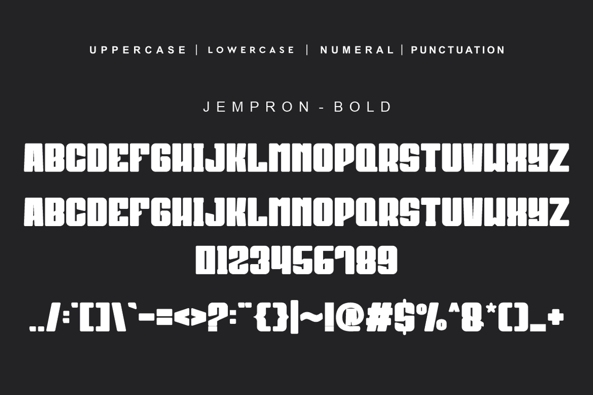 Jempron Font Bundle, a Sans Serif Font by QR Design Studio (Photo 9 of 12)