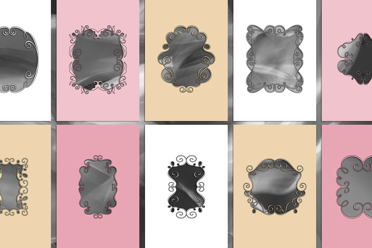 Curly Flourish Frames & Borders, an Object Graphic by venimo (Photo 7 of 15)