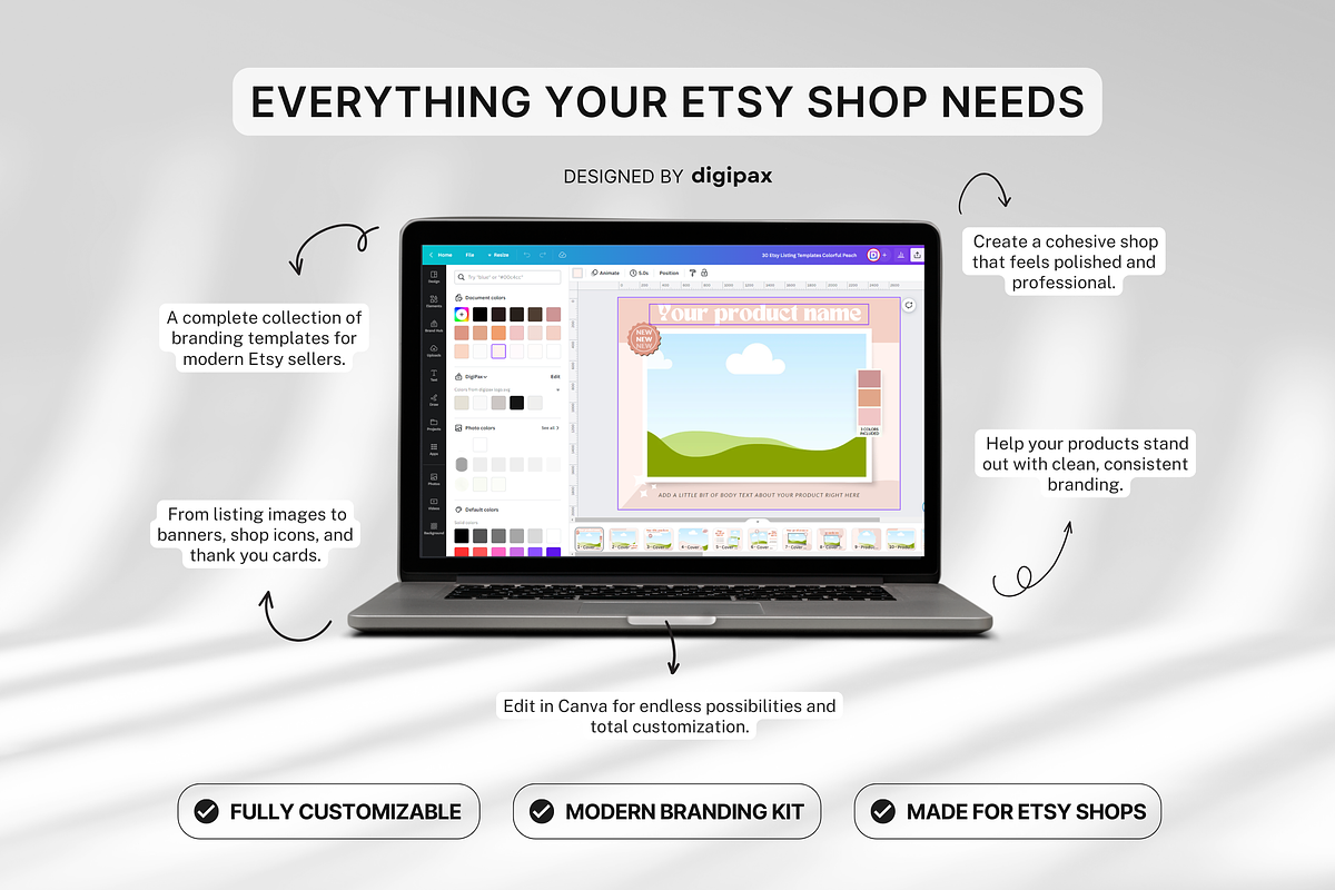 Etsy Shop Bundle Canva Templates, a Branding & Logo Template by DigiPax (Photo 10 of 11)