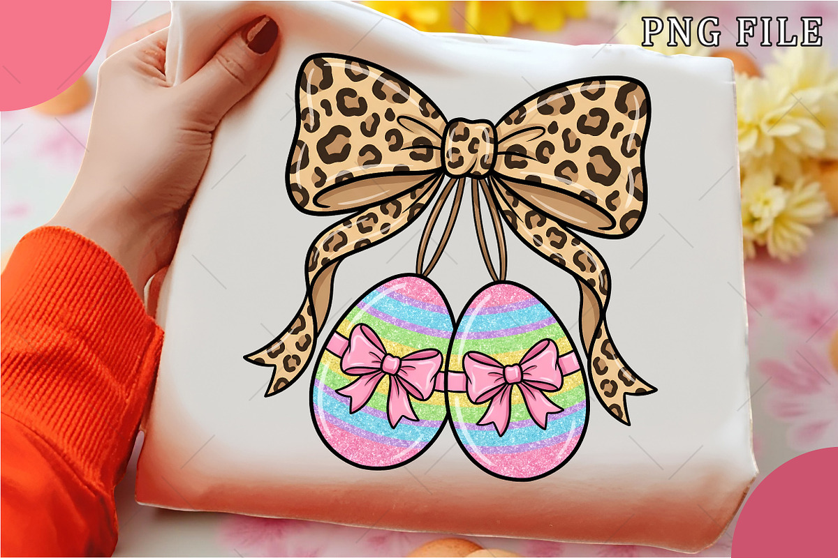 Preppy Easter Egg Png, Leopard Bow, an Illustration by OK Design (Photo 1 of 6)