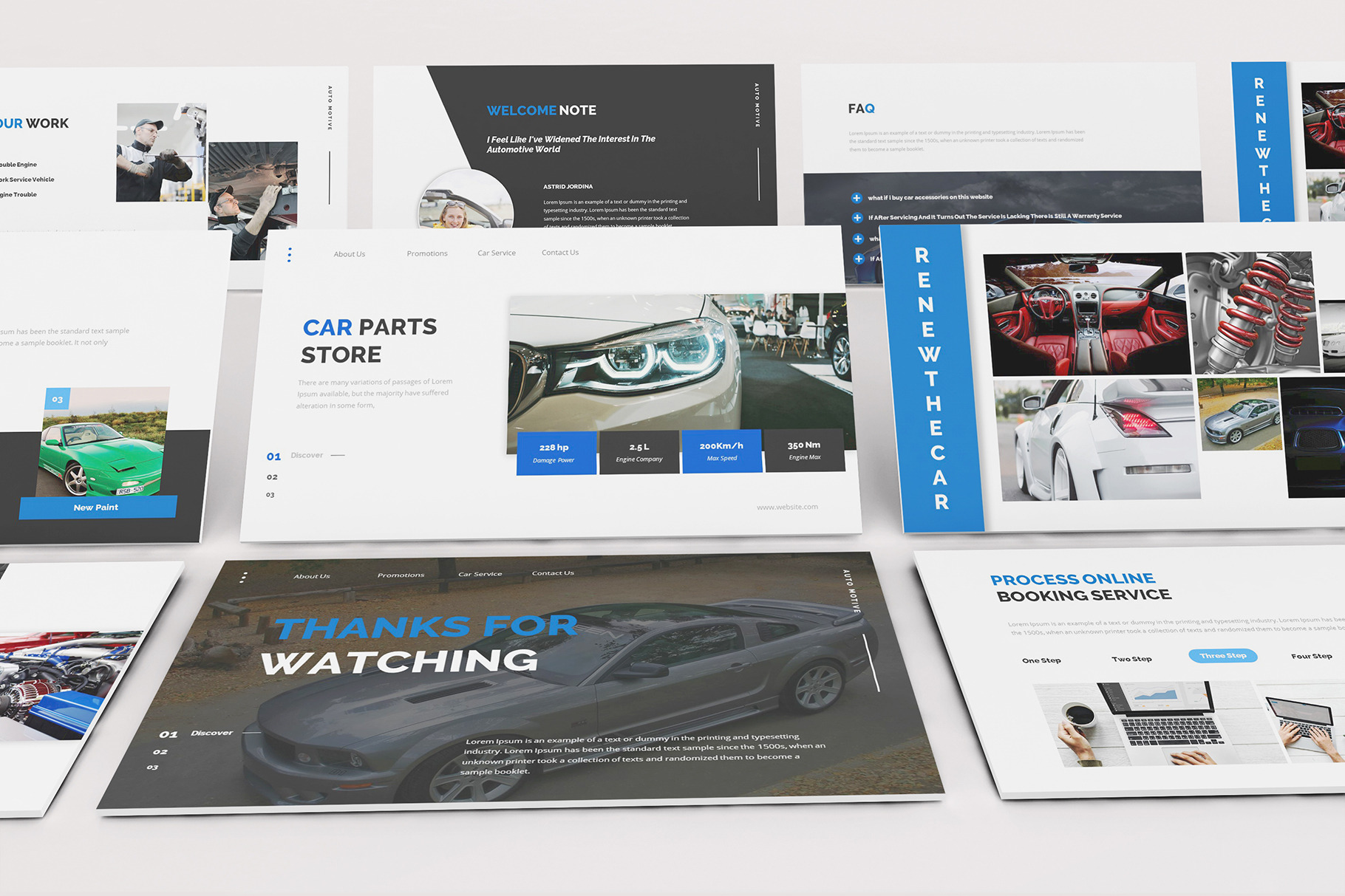 Car Parts Store Powerpoint Template, a Presentation Template by ...