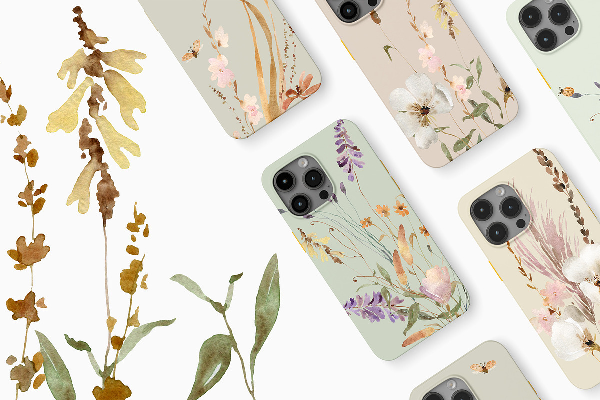 Watercolor Wildflowers Collection, a Decorative Illustration by TanyaOak (Photo 2 of 12)