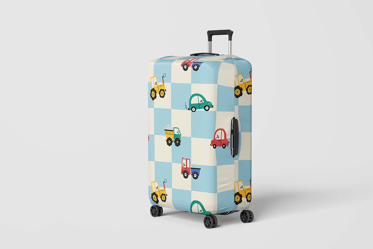 Little Cars Checkerboard Pattern, a Pattern Graphic by Irina Ostapenko (Photo 2 of 5)
