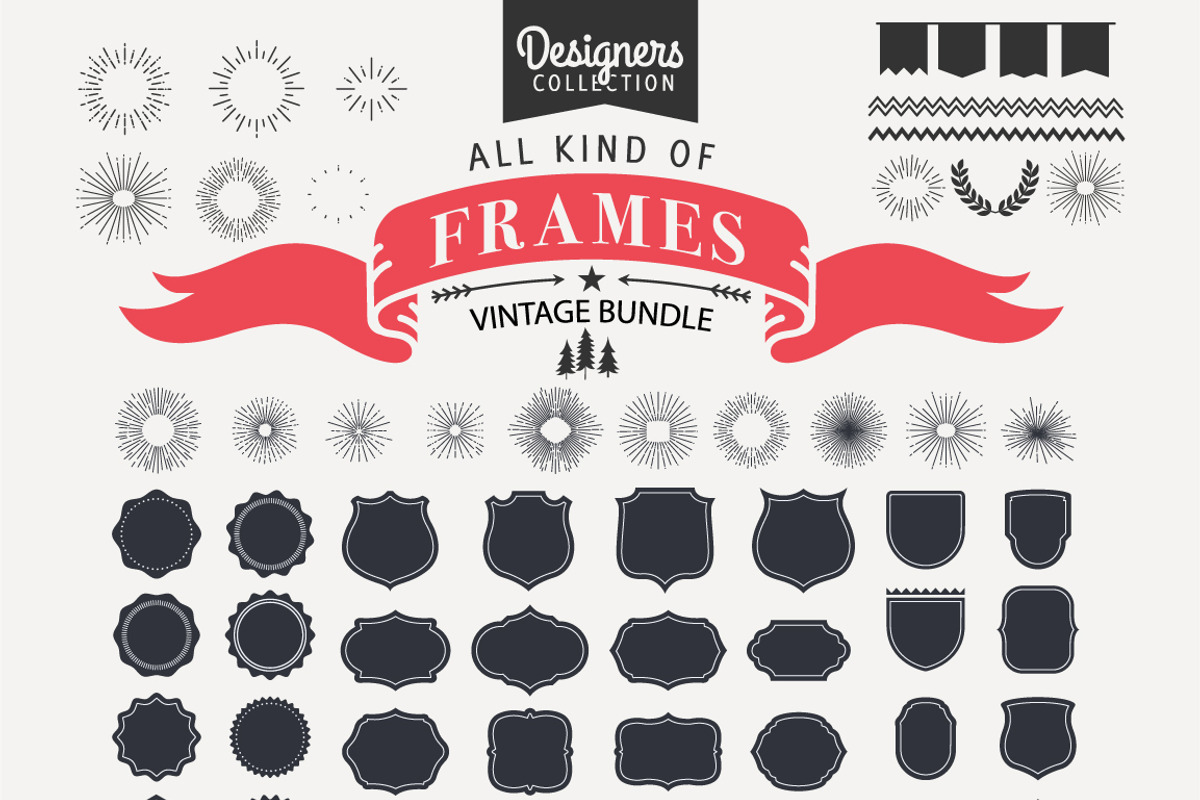 240 Styled Ribbons,Starbursts, Shape, an Education Illustration by VectorBakery (Photo 3 of 3)