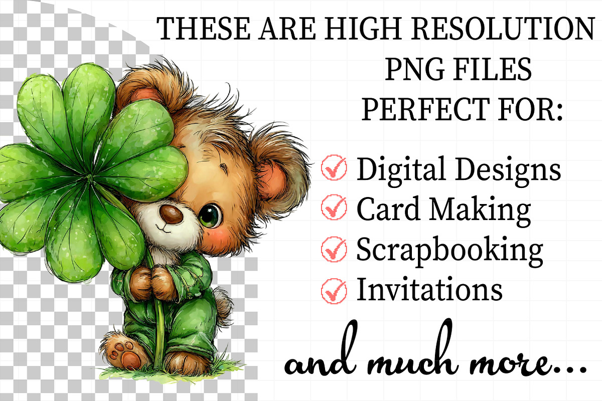 St. Patrick's Teddy Bear Clipart, an Illustration by Daily.Designs (Photo 2 of 8)