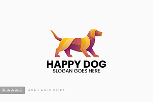 Happy Dog Gradient Colorful Logo, a Branding & Logo Template by ivan_artnivora
