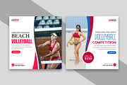 Beach Volleyball Social Media Post, a Social Media Template by nandinigraphics (Thumbnail 2 of 2)