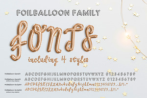 FoilBalloon - Color Bitmap Font