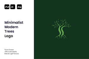 Minimalist Modern Trees Logo, a Branding & Logo Template by Luxury Logos