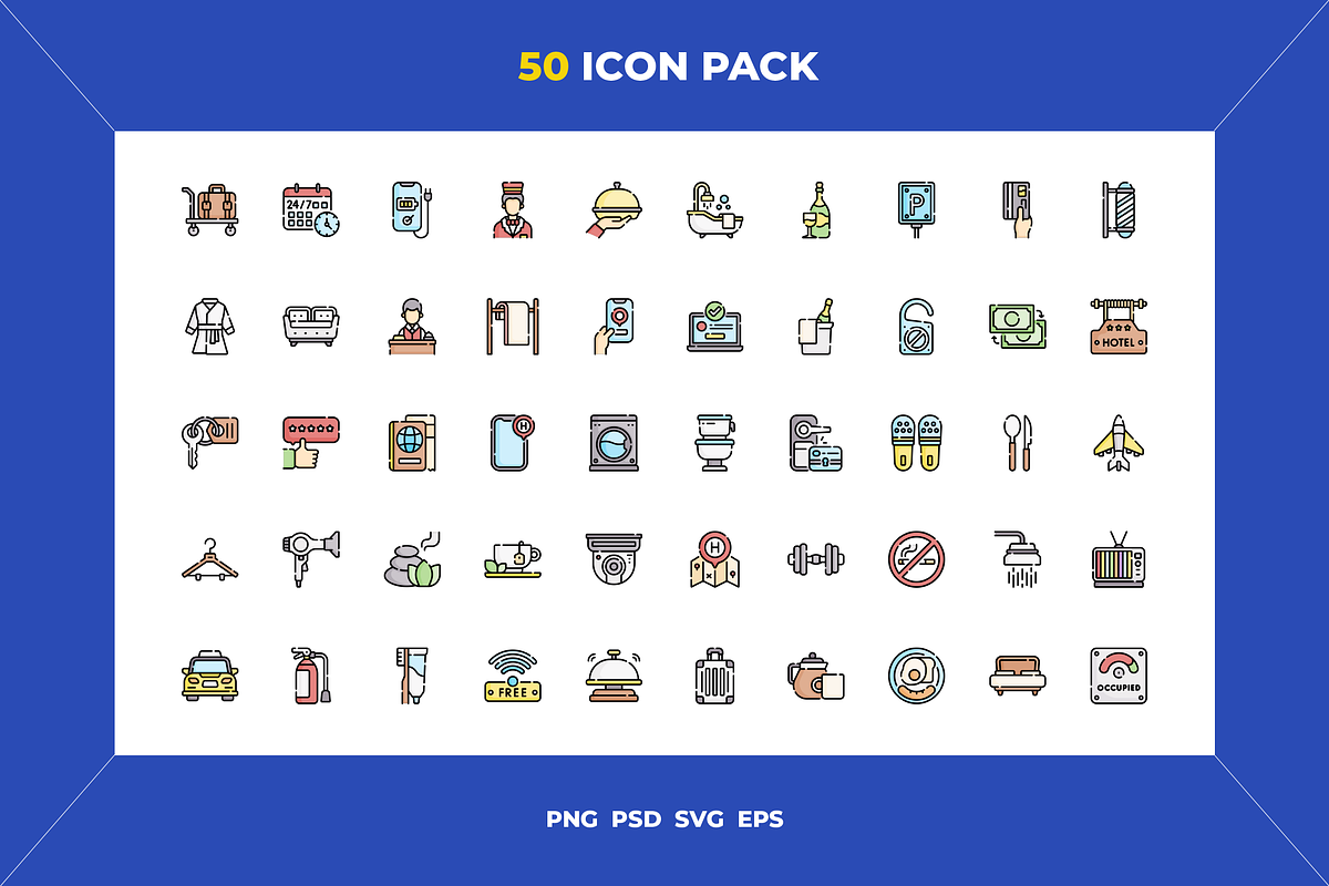 Accommodation icons, an Outline Icon by Wencory (Photo 1 of 2)