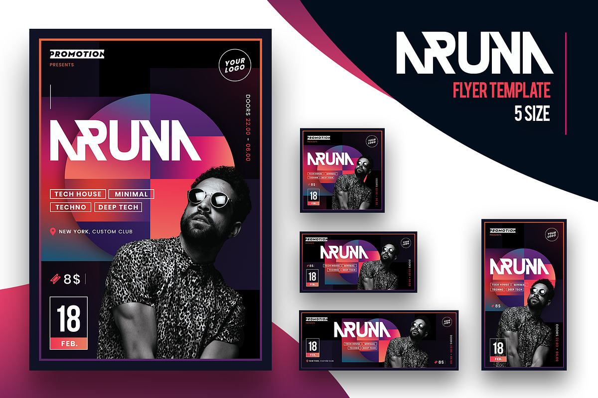 Minimal Party Flyer Template, a Flyer Template by Grand Design (Photo 1 of 4)
