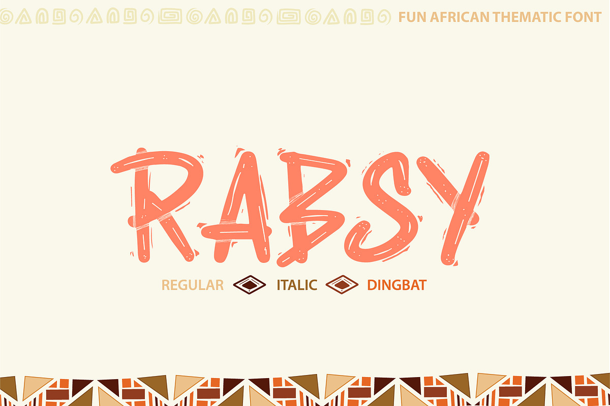 Rabsy: African pattern font