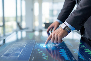 Touchscreen financial charts, a Business Photo by Shootdiem