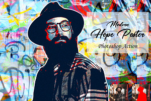 Modern Hope Poster Photoshop Action