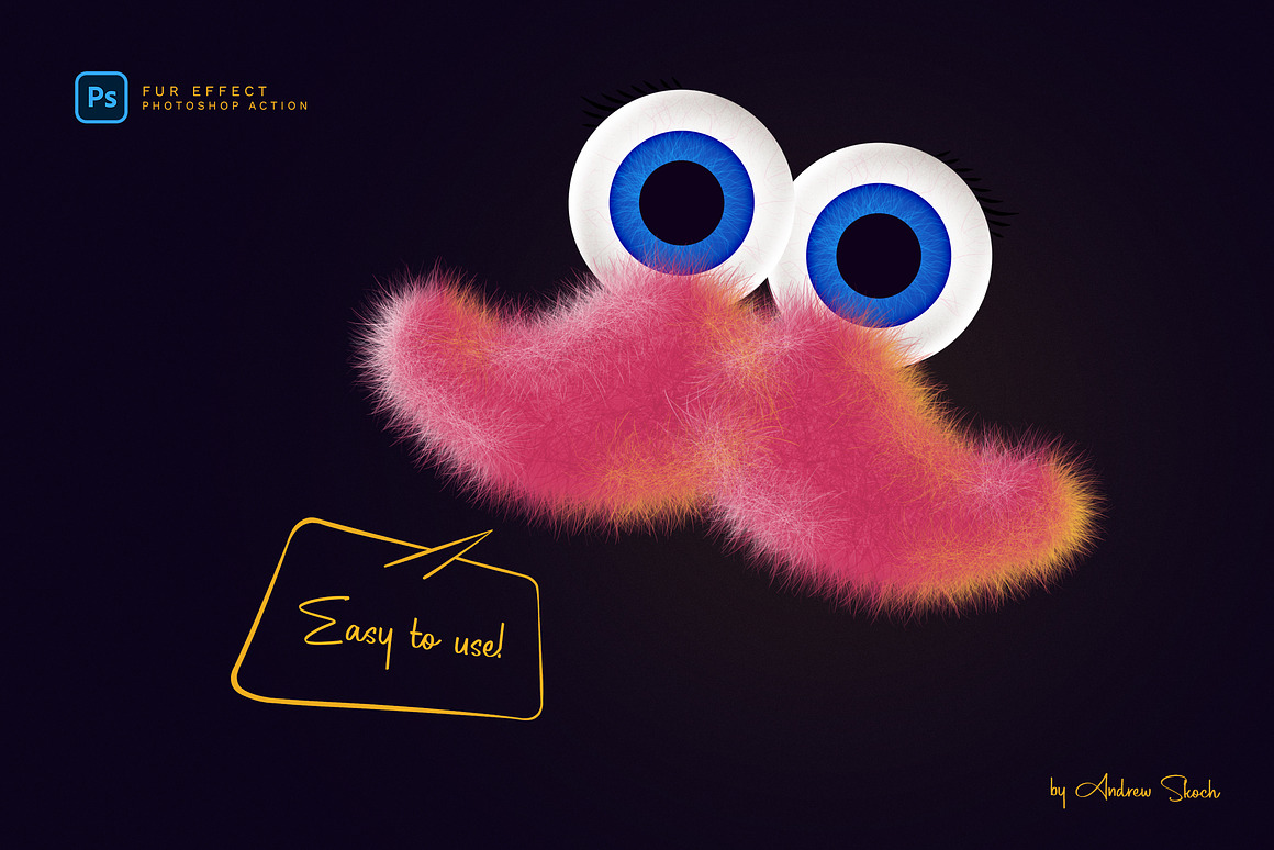 Fur Effect Photoshop Action, an Action Add-On by Andrew Skoch Design (Photo 2 of 8)