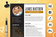 Front-End Developer CV Template Word, a Resume Template by ResumeInventor (Thumbnail 1 of 8)