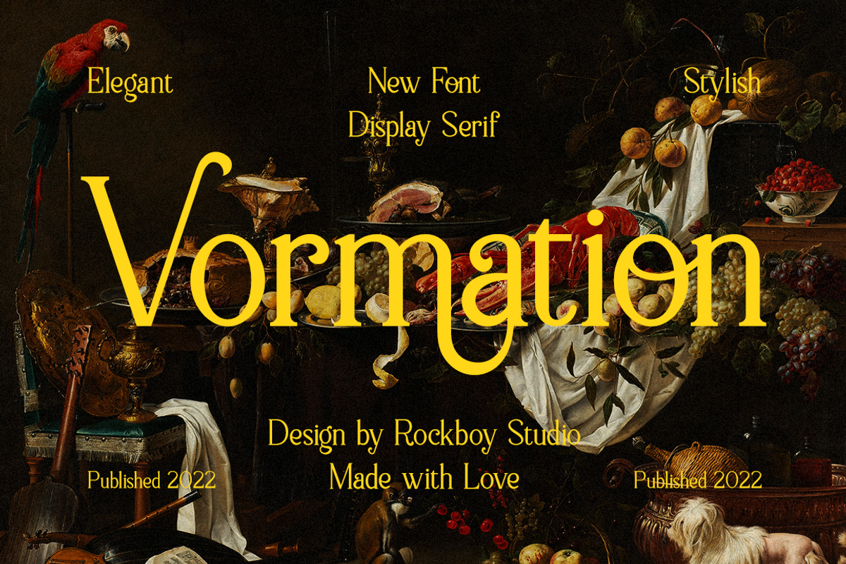 Vormation - Display Serif Font, a Serif Font by RockboyStd (Photo 1 of 12)