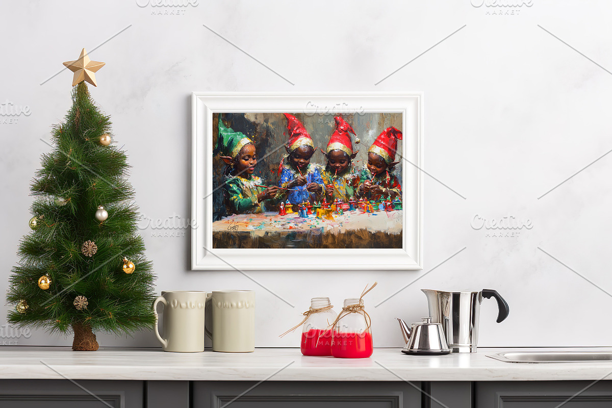 Vintage Black Christmas Wall Art, an Illustration by PrintablesByFranklyn (Photo 8 of 8)