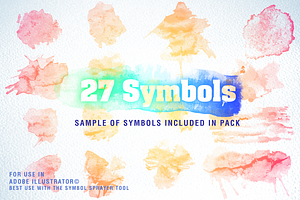 Vector Watercolor Brushes & Symbols