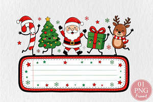 Christmas Doodle Custom Name Sign, a Seasonal Illustration by Rose Art