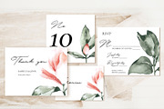 Pink Magnolia Wedding Invitation, an Invitation Template by Artberriez (Thumbnail 4 of 5)