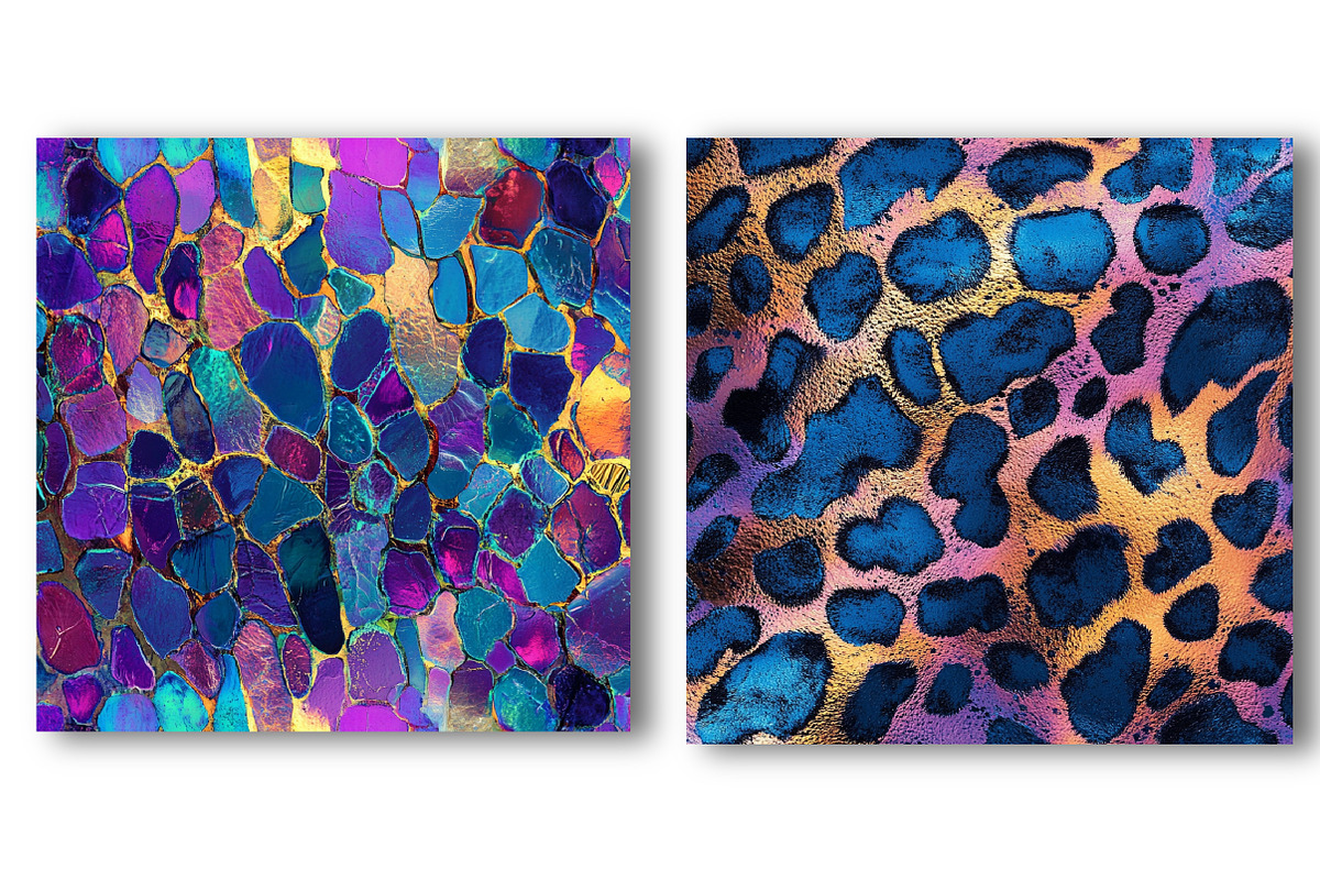 Iridescent Leopard Print Digital Pap, a Pattern Graphic by Watercolor design (Photo 3 of 4)