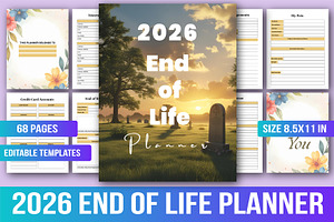 2026 End of Life Planner, a Stationery Template by Designmela01