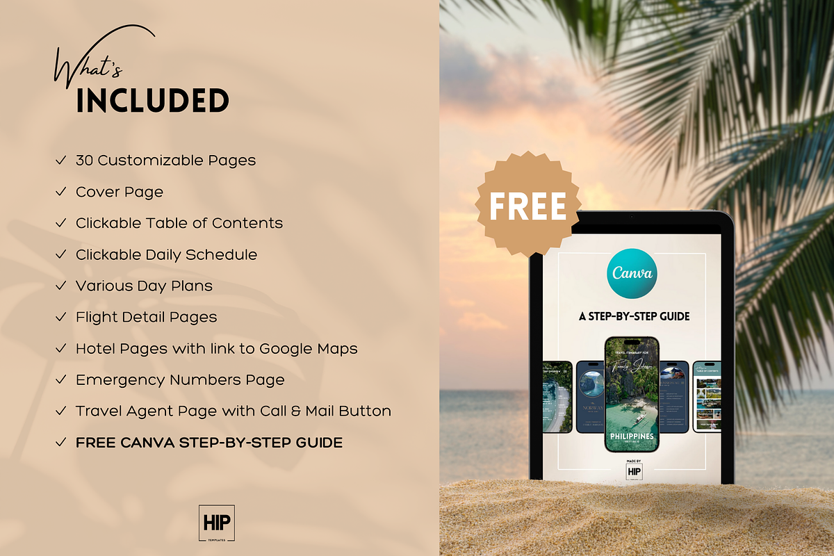 Customizable Mobile Travel Itinerary, a Templates & Theme by Hip Templates (Photo 4 of 10)