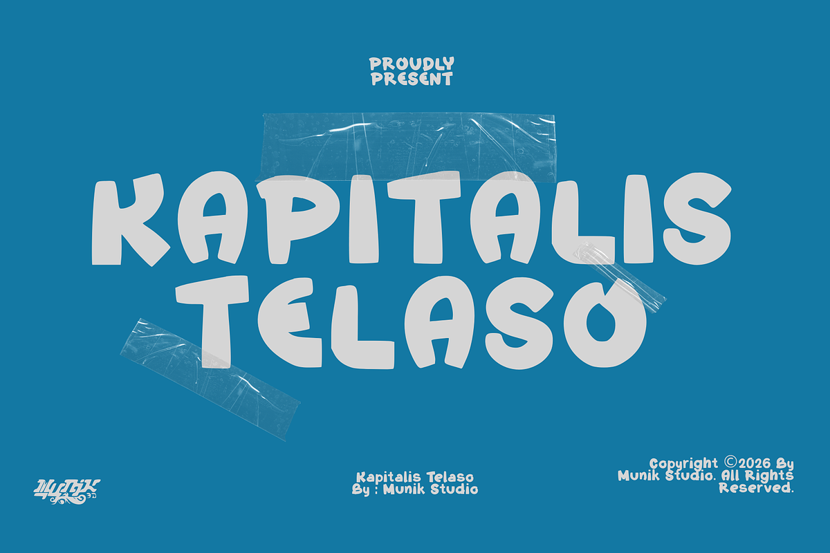 KAPITALIS TELASO, a Blackletter Font by MUNIK STUDIO 3D (Photo 1 of 7)