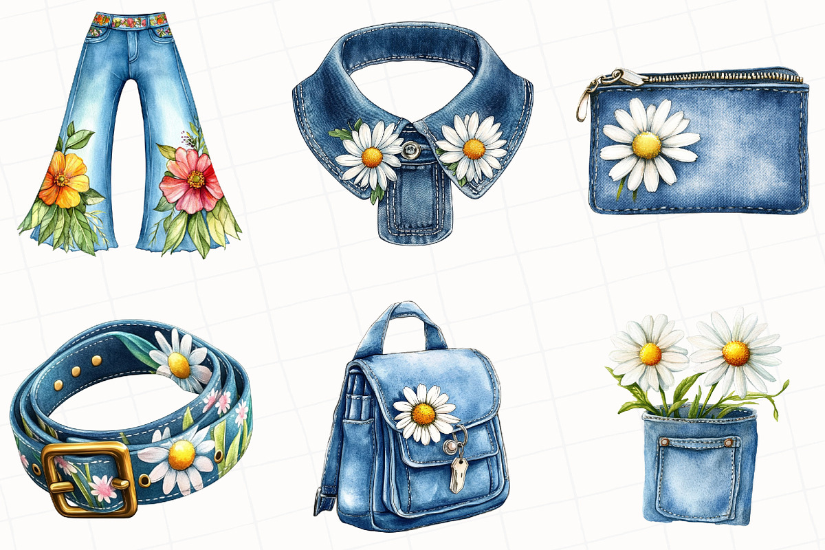 Watercolor Summer Daisy Clipart, an Illustration by OK Design (Photo 3 of 5)