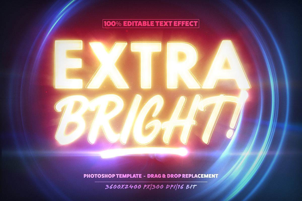 Extra Bright Text Effect, an Action Add-On by Blacknull (Photo 2 of 4)