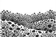 60 Daisy Flower Field Silhouette, a Seasonal Illustration by Amazin_art (Thumbnail 4 of 28)
