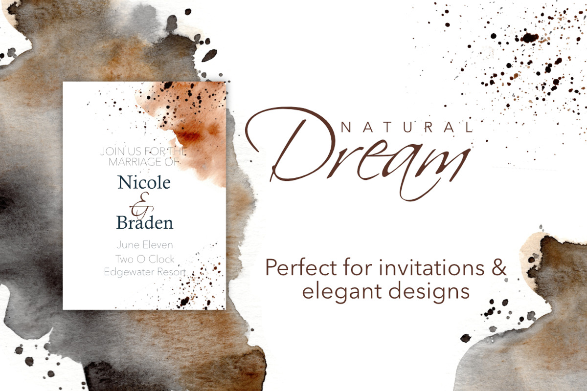 Ombre Grey & Brown Washes, an Illustration by Feather Grace Designs (Photo 6 of 7)