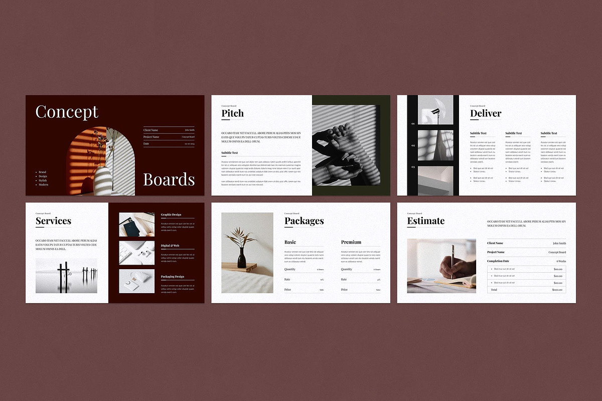 Concept Board Presentation Template, a Presentation Template by ...
