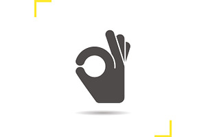 Ok Hand Gesture Icon