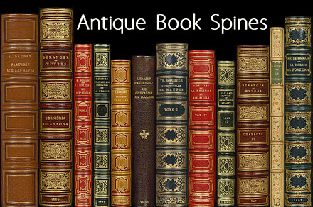 Antique Book Spines, a Texture Graphic by Blue Line Design
