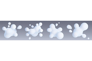 3d blob shapes in white soft style, an Object Illustration by art PVP - market