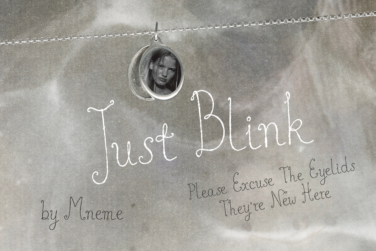 Just Blink Handwritten Font, a Handwritten Font by Mneme (Photo 1 of 8)