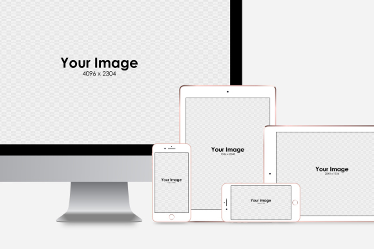 Responsive Screen Simple Mockups Set, an iPhone Mockup by tamiq (Photo 7 of 7)
