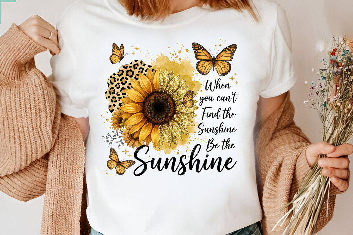 Sunflower Quote PNG, Inspirational A, an Illustration by CreationArt (Photo 5 of 5)