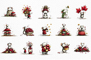Whimsical Autumn Mouse Clipart, a Seasonal Illustration by Craft Nest (Thumbnail 6 of 6)
