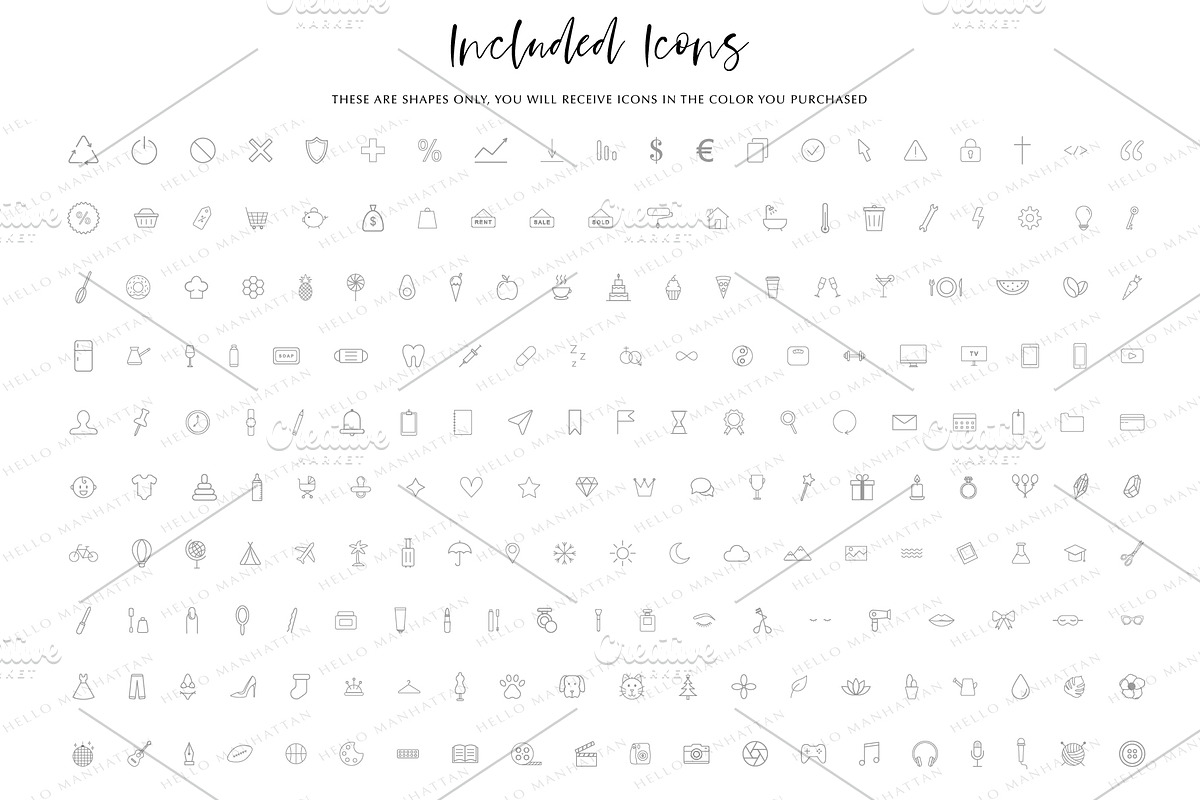 200 Instagram Story Highlight Icons, a Social Media Template by Blog&Glow (Photo 2 of 4)